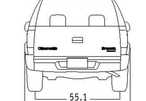 Oldsmobile Bravada (Олдсмобиль Бравада) - чертежи (рисунки) автомобиля